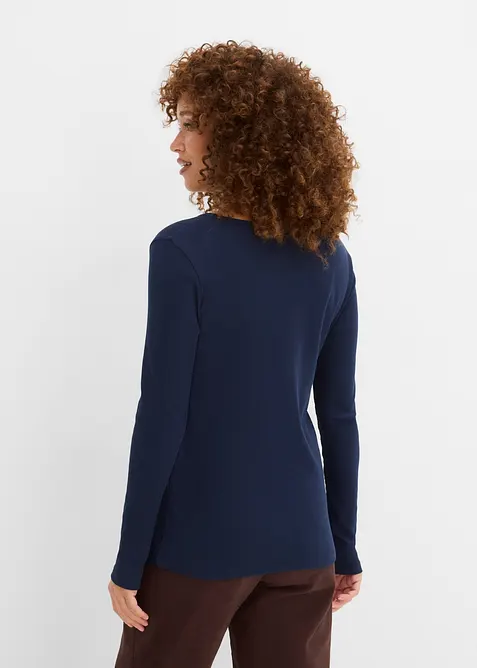 Ribbestrikket topp i 100% &oslash;kologisk bomull (5-pack), bonprix