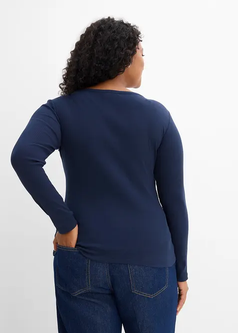 Ribbet bestefartr&oslash;ye i 100% &oslash;kologisk bomull (3-pack), bonprix