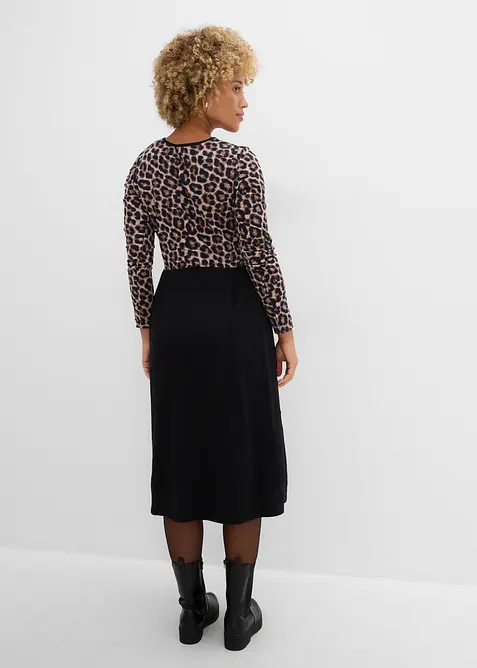 Midikjole i bomullsjersey, bonprix