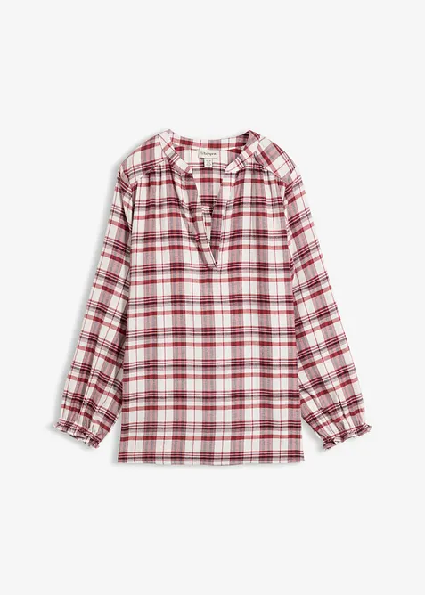 Bluse i flanell av 100% bomull, bonprix