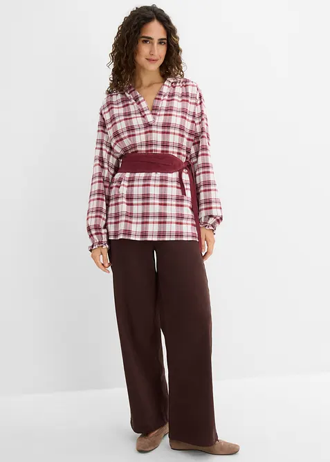 Bluse i flanell av 100% bomull, bonprix