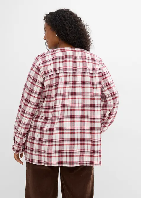 Bluse i flanell av 100% bomull, bonprix