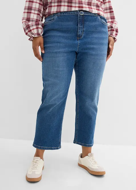 Straight Jeans High Waist, cropped, bonprix