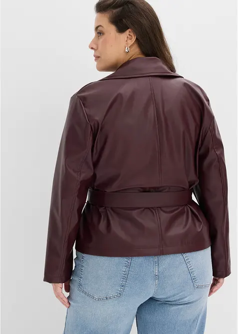 Trenchjakke i imitert skinn, bonprix