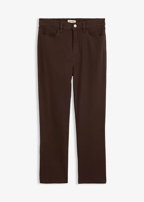 Bootcut twillbukse i bomullsmiks med kortere ben, bonprix