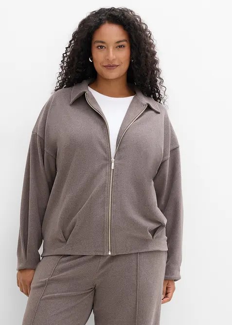 Jerseyjakke i ullstil, bonprix