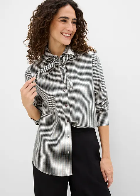 Bluse med avtagbart skjerf, bonprix