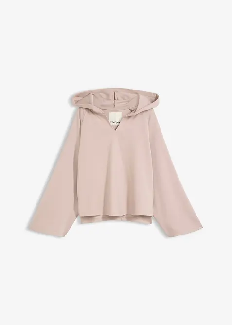 Langermet topp med hette, bonprix