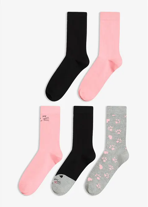 Sokker med &oslash;kologisk bomull (5-pack), bonprix