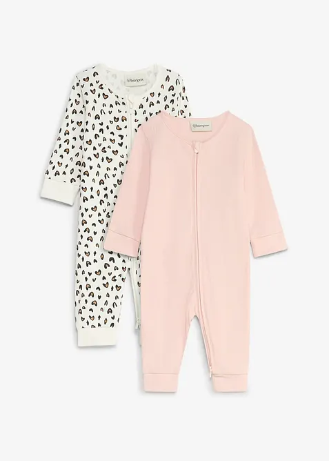 Myk nattdrakt til baby i 100% &oslash;kologisk bomull (2-pack), bonprix