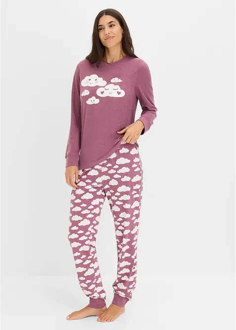 Pyjamas i 100% &oslash;kologisk bomull, bonprix
