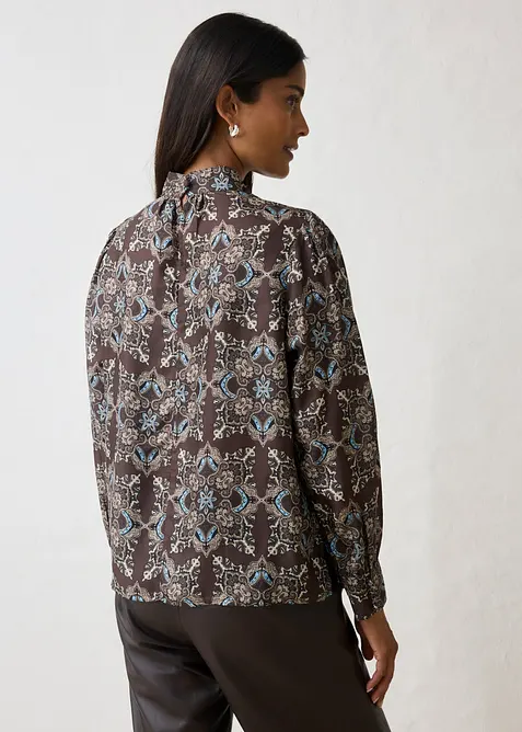 Bluse med silke, bonprix