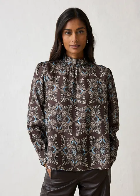 Bluse med silke, bonprix