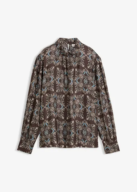 Bluse med silke, bonprix