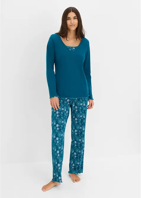 Pyjamas i 100% &oslash;kologisk bomull, bonprix