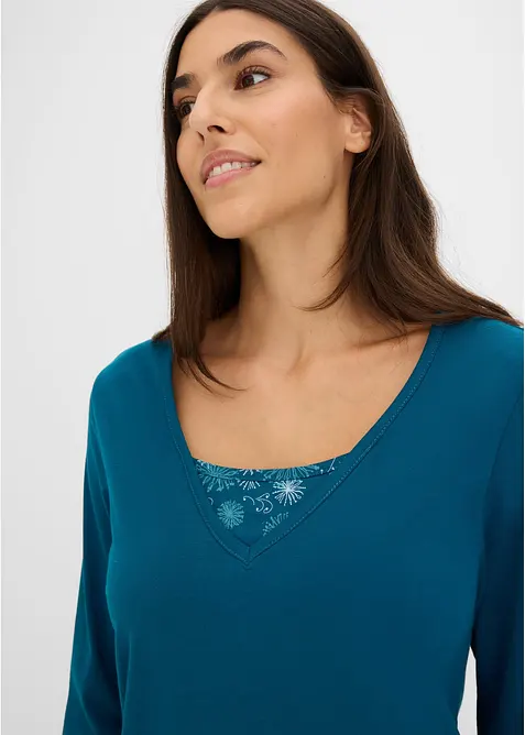 Pyjamas i 100% &oslash;kologisk bomull, bonprix
