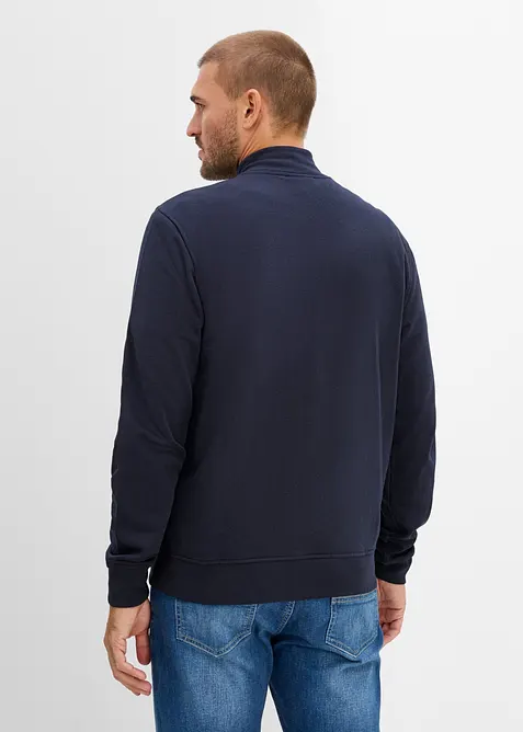Sweatshirtjakke med h&oslash;y kant i halsen, bonprix