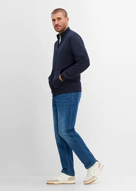 Sweatshirtjakke med h&oslash;y kant i halsen, bonprix
