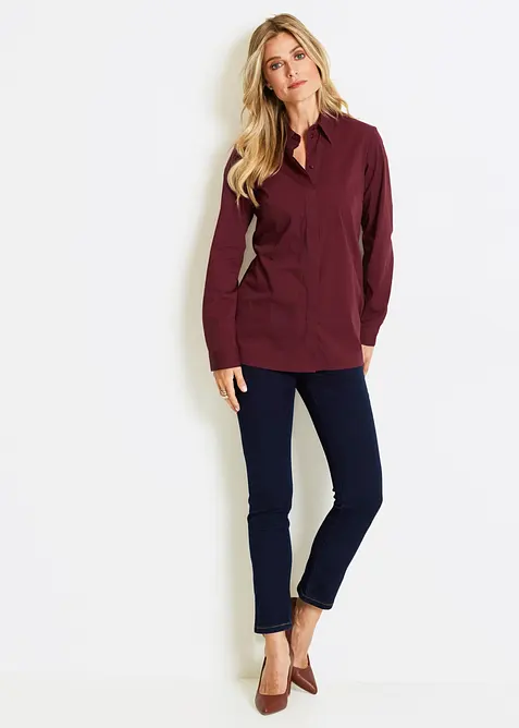 Lang stretchbluse, bonprix