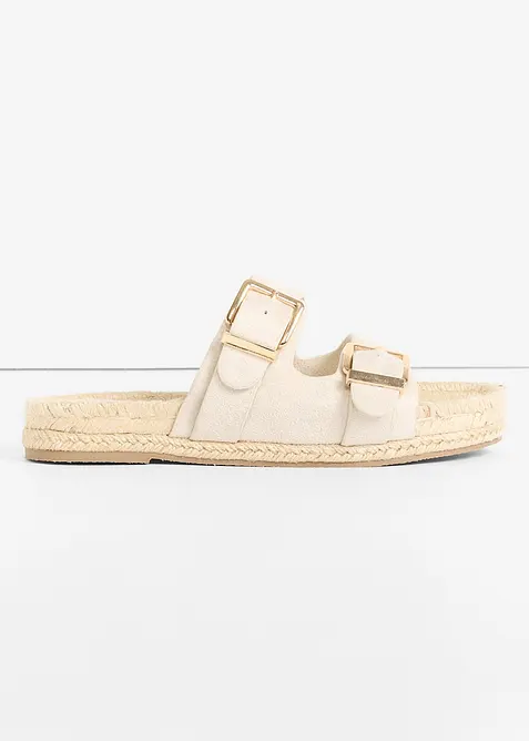 Slip-in sandaler i baststil, bonprix