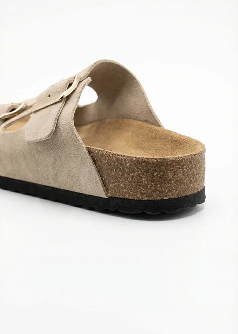 Slip-in sandaler i semsket skinn, bonprix