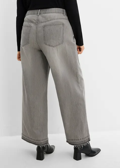 Wide Leg-jeans Mid Waist, komfortlinning, bonprix