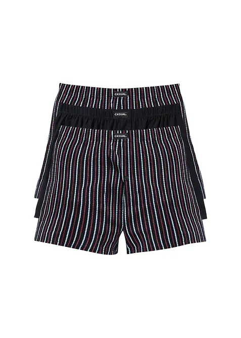 Vid boksershorts i bomullsjersey (3-pack), bonprix