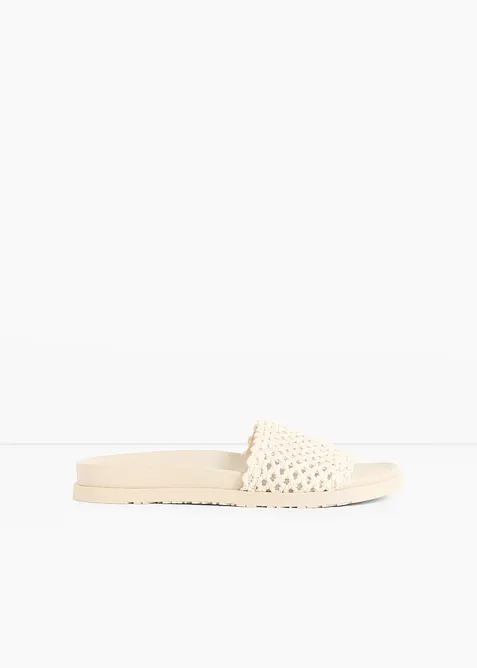 Slip in-sandaler i heklet stil, bonprix