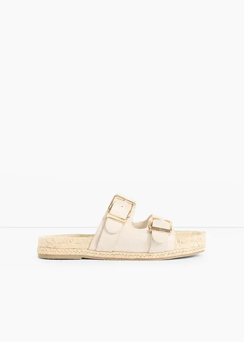 Slip-in sandaler i baststil, bonprix