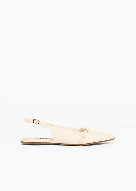 Slingback-ballerinasko med dekorative remmer, bonprix