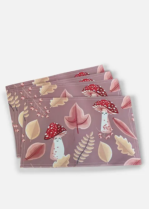 Spisebrikker med h&oslash;stmotiv (4-pack), bonprix