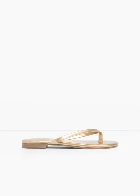 T&aring;sandaler i metallic-look, bonprix