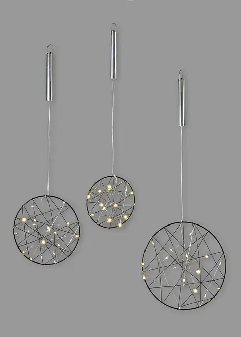 LED-hengepynt (3-delt sett), bonprix