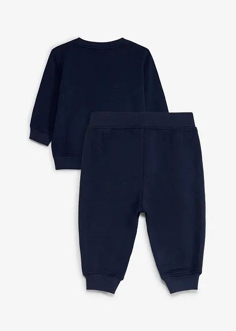 Sett med sweatshirt og bukse i 100% &oslash;kologisk bomull (2 deler), bonprix
