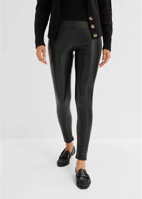 Varmende leggings i imitert skinn, bonprix