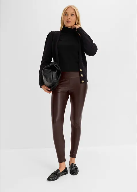 Varmende leggings i imitert skinn, bonprix