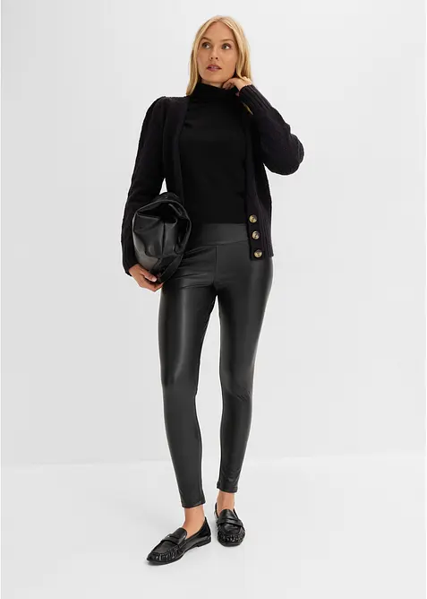 Varmende leggings i imitert skinn, bonprix