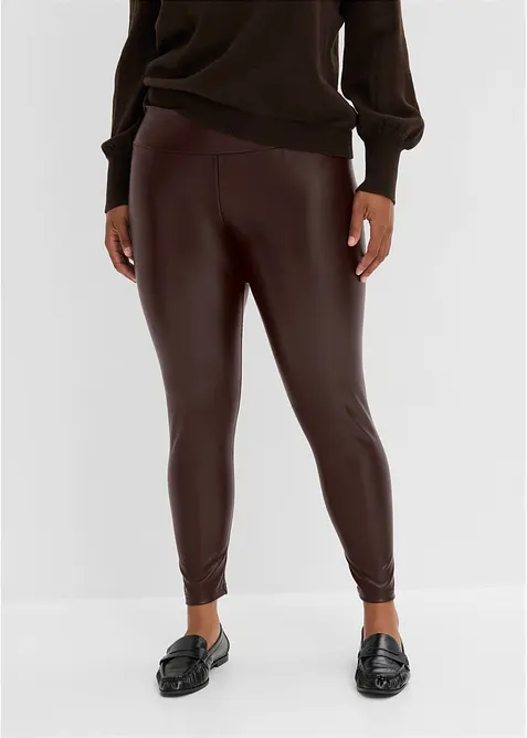 Varmende leggings i imitert skinn, bonprix