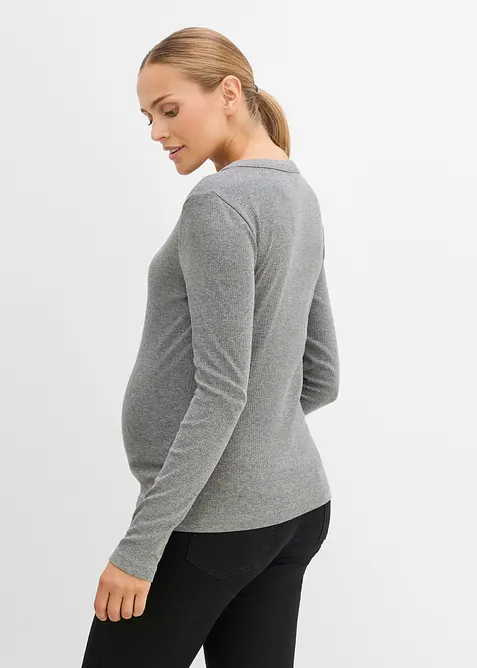 Mama topp i ribbemateriale av 100% bomull (2-pack), bonprix