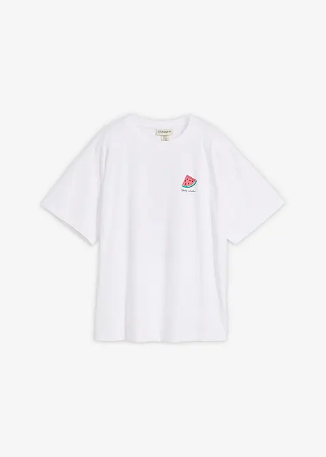 Oversized topp i 100% &oslash;kologisk bomull, bonprix