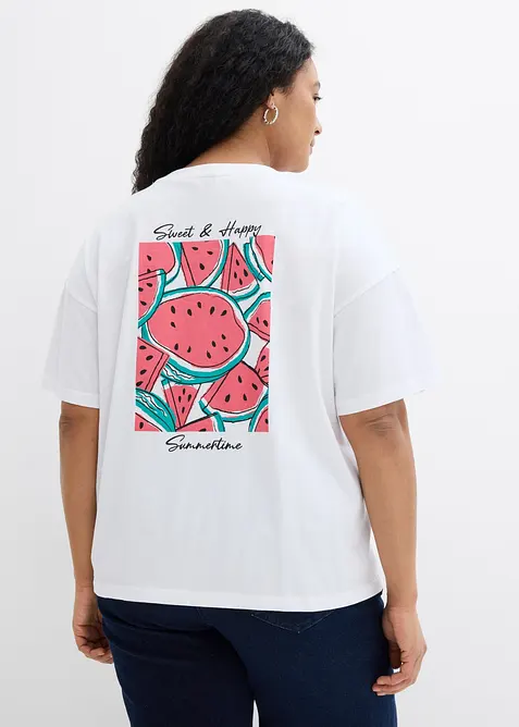 Oversized topp i 100% &oslash;kologisk bomull, bonprix