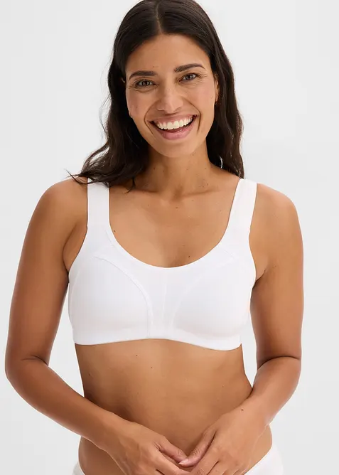 BH med &oslash;kologisk bomull, uten spiler (2-pack), bonprix