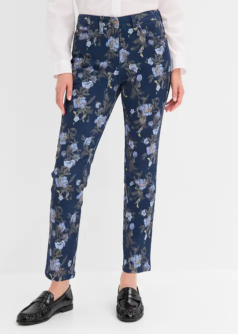 Twillbukse med blomsterm&oslash;nster, bonprix