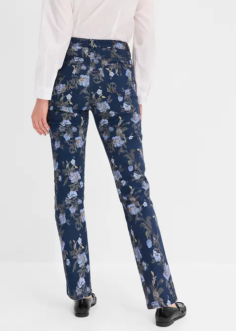Twillbukse med blomsterm&oslash;nster, bonprix