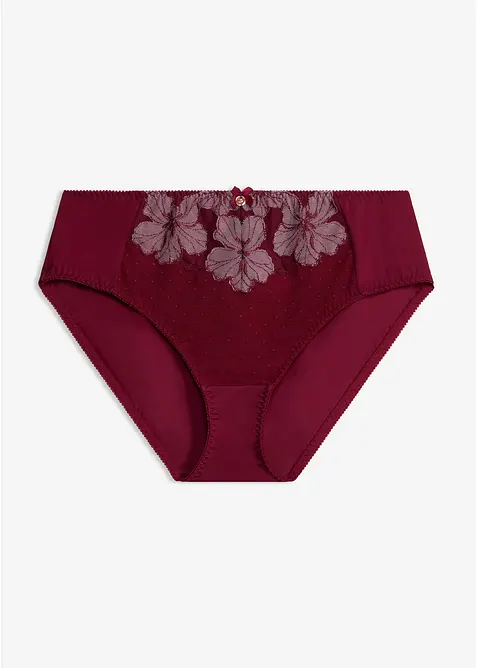 High waist truse med nydelig broderi, bonprix