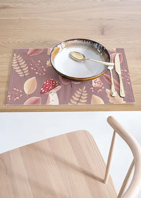 Spisebrikker med h&oslash;stmotiv (4-pack), bonprix