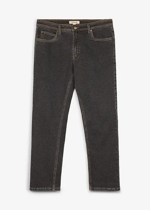 Classic Fit termo-jeans med mykt flanellf&ocirc;r, Straight, bonprix