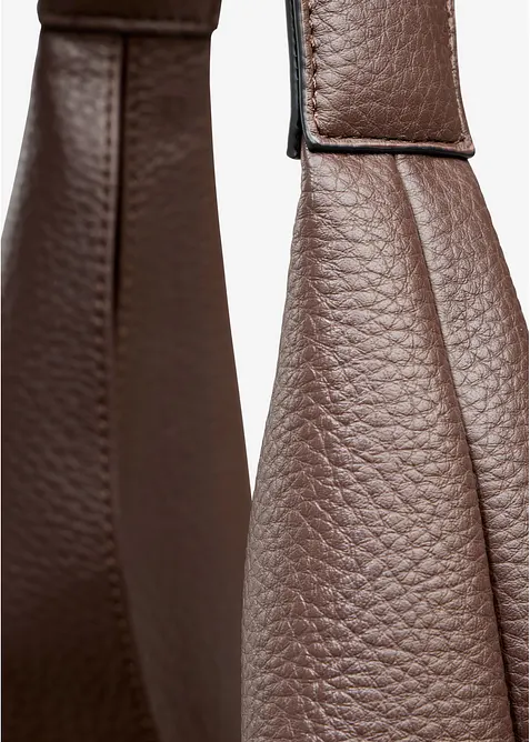 Shopper med kornet imitert skinn, bonprix