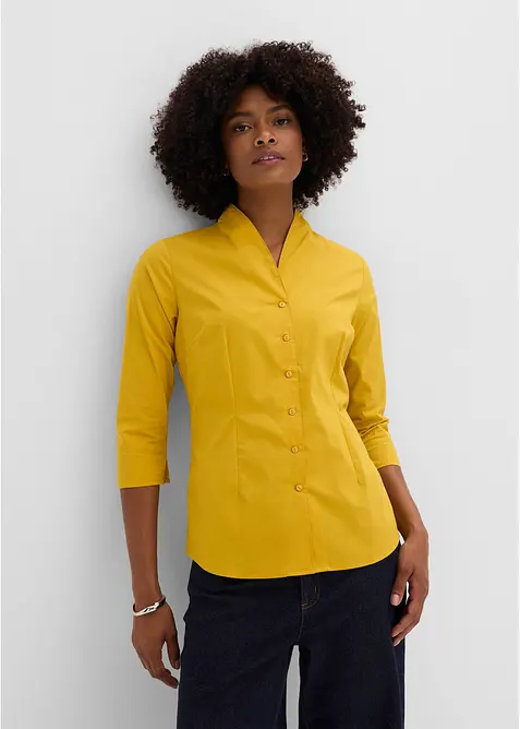 Bluse med st&aring;krage, bonprix