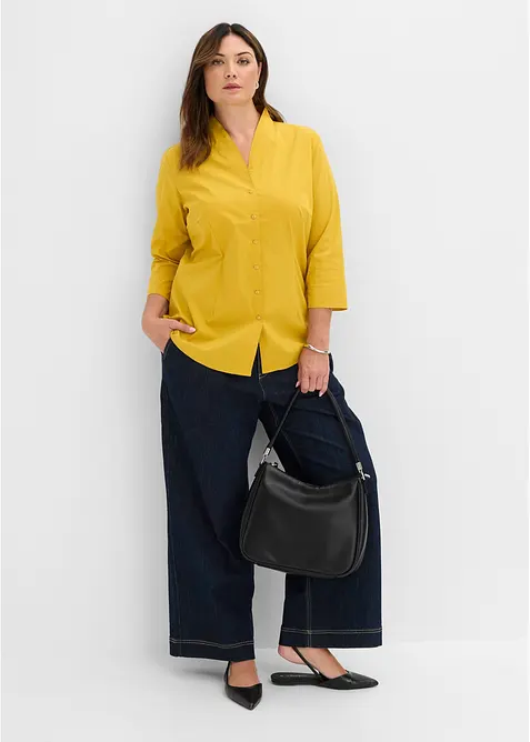 Bluse med st&aring;krage, bonprix